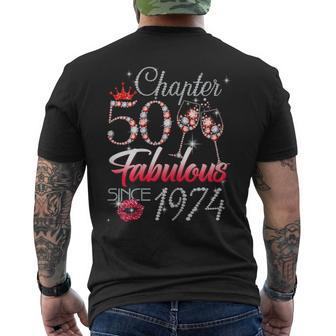 Chapter 50 Fabulous Since 1974 50Th Birthday Queen Diamond Men's T-shirt Back Print | Mazezy