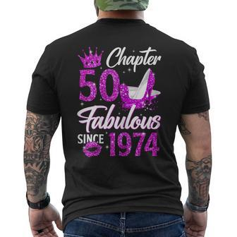 Chapter 50 Fabulous Since 1974 50Th Birthday Queen Men's T-shirt Back Print - Seseable