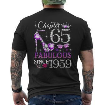 Chapter 65 Est 1959 65 Years Old 65Th Birthday Queen Men's T-shirt Back Print - Thegiftio UK