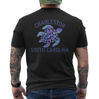 Charleston Sc Beach Tribal Turtle Men's T-shirt Back Print - Monsterry UK