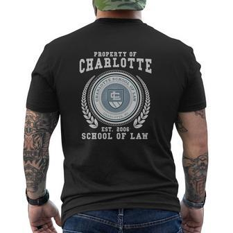 Charlotte School Of Law Mens Back Print T-shirt - Thegiftio UK