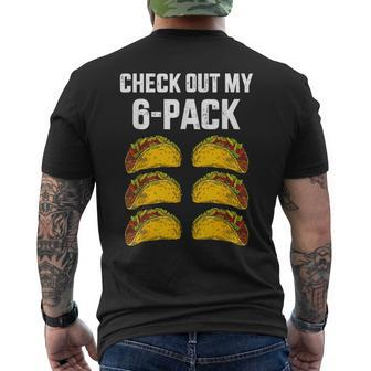 Check Out My Six 6 Pack With Tacos For Cinco De Mayo Mens Men's T-shirt Back Print - Seseable