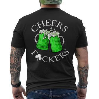 Cheers FCkers St Patrick's Day Lucky Men's T-shirt Back Print - Thegiftio UK