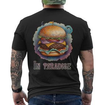 Cheese Burger In Paradise Men's T-shirt Back Print - Seseable
