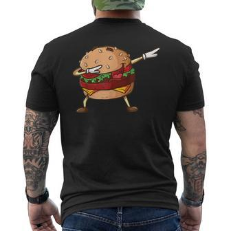 Cheeseburger Dab Pose Dabbing Dance National Burger Day Pun Men's T-shirt Back Print - Monsterry AU