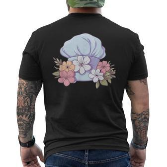 Chef`S Hat With Flowers I Cook I Chef`S Hat Men's T-shirt Back Print | Mazezy
