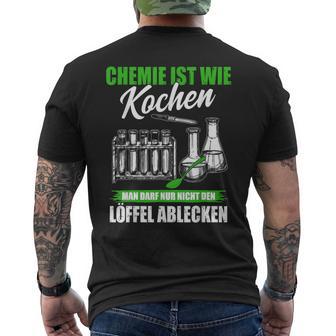 Chemie Ist Wie Kochen Chemiker Laboratory T-Shirt mit Rückendruck - Geschenkecke