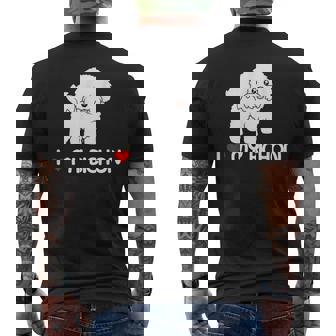 Chemise Bichon Frise I Love My Bichon T-shirt imprimé au dos - Cadeauxyz