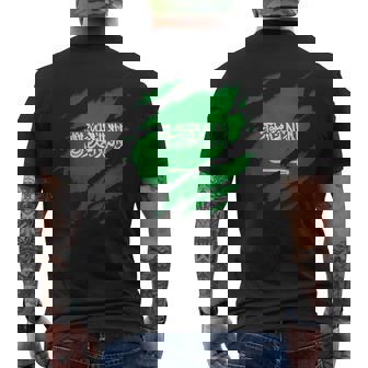 Chemises Fières D'arabie Saoudite Drapeau De L'arabie Saoudite Déchiré T-shirt imprimé au dos - Cadeauxyz