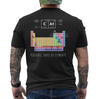 Chemistry Cat Periodic Table Of Elements Men's T-shirt Back Print - Seseable
