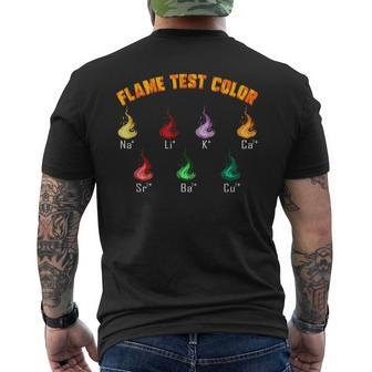 Chemistry Science Chemist Flame Test Color Men's T-shirt Back Print - Monsterry AU