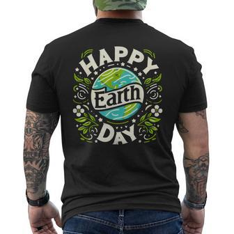 Cherish Our Earth Happy Earth Day Men's T-shirt Back Print | Mazezy