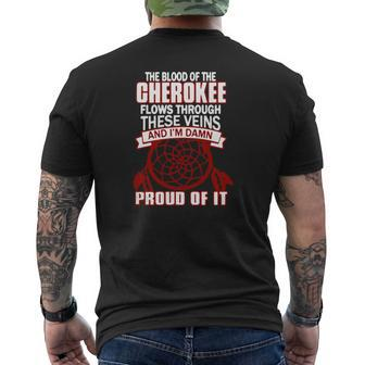 Cherokee Blood Shirts Mens Back Print T-shirt - Seseable