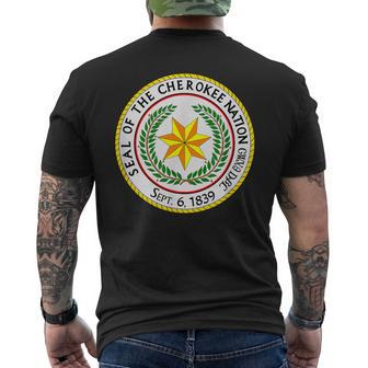 Cherokee Nation Seal Native American Indian Honor Roots Men's T-shirt Back Print - Monsterry