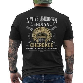 Cherokee Native American Indian For A Native American Mens Back Print T-shirt - Seseable