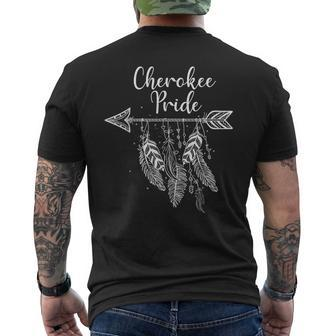 Cherokee Pride Native American Indigenous Tribe Headdress Men's T-shirt Back Print - Monsterry AU