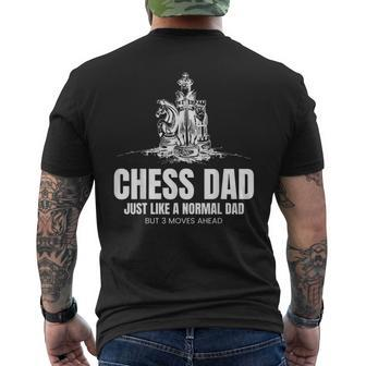 Chess Dad Sports Lover Player Expert Coach Graphic Men's T-shirt Back Print - Monsterry DE