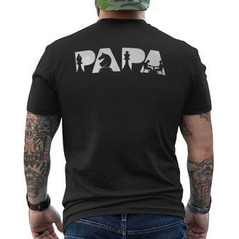Chess Dad T Papa Chess Father Men's T-shirt Back Print - Monsterry UK