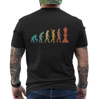 Chess Evolution Sport Hobby In Free Time Mens Back Print T-shirt - Thegiftio UK