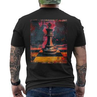 Chess Lover Chess Club Chess Pieces Chess Player Chess Men's T-shirt Back Print | Mazezy