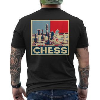 Chess Piece Chess Board Goods Clothes Letters Present Men's Men's T-shirt Back Print - Monsterry