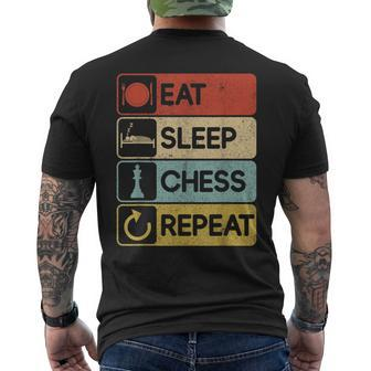 Chess Player Idea Chess Playing Strategy Item Men's T-shirt Back Print - Monsterry UK