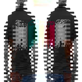 Chicago 80'S Retro Vintage Chicago Skyline Mens Back Print T-shirt - Thegiftio