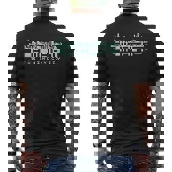 Chicago City Skyline Souvenir Tourist Mens Back Print T-shirt - Thegiftio