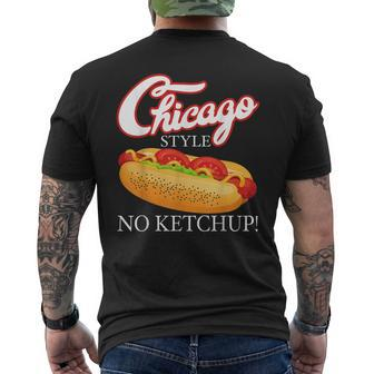Chicago Hot Dog Summer Style 4Th Of July No Ketchup Men's T-shirt Back Print - Monsterry UK