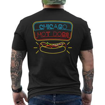 Chicago Hot Dogs & Bbq Condiments Men's T-shirt Back Print - Monsterry DE