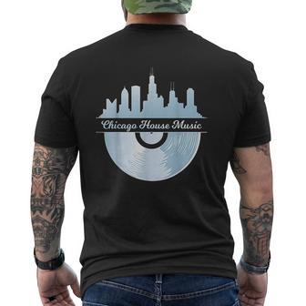 Chicago House Music Mens Back Print T-shirt - Thegiftio UK