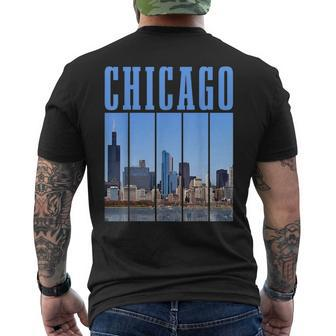 Chicago Skyline Illinois Vintage Pride Chicago Mens Back Print T-shirt - Thegiftio UK