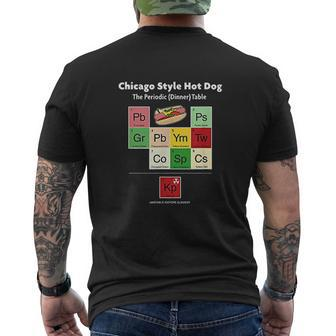 Chicago Style Hot Dog Periodic Table For Dog Lovers Mens Back Print T-shirt - Seseable