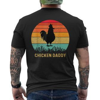 Chicken Daddy Poultry Farmer Father's Day Chicken Dad Men's T-shirt Back Print - Thegiftio UK