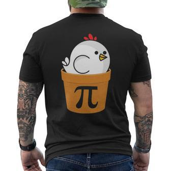 Chicken Pot Pi Math Day Men's T-shirt Back Print | Mazezy