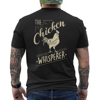 The Chicken Whisperer Chicken Lover Farming Men's T-shirt Back Print | Mazezy