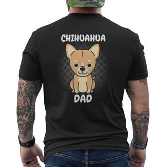 Chihuahua Dad Papa Daddy Pa Father Father's Day Dog Lover Mens Back Print T-shirt | Mazezy