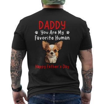 Chihuahua Daddy You Are My Favorite Human Father's Day Cute Men's T-shirt Back Print - Thegiftio UK