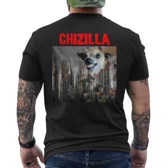 Chihuahua Dog Lovers Watch Out For The Monster Chizilla Men's T-shirt Back Print - Monsterry AU