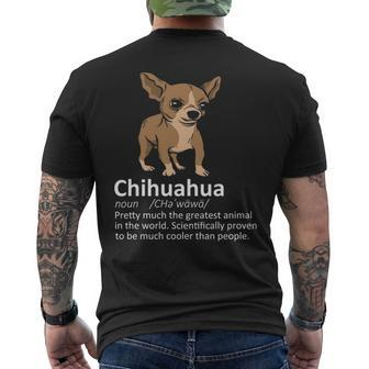 Chihuahua Definition Chihuahua Lover & Owner Gif Men's T-shirt Back Print | Mazezy