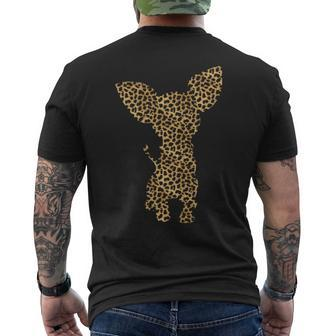 Chihuahua Leopard Print Dog Pup Animal Lover Women Gif Men's T-shirt Back Print | Mazezy