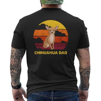 Chihuahua Papa Chihuahua Dad Mens Back Print T-shirt | Mazezy