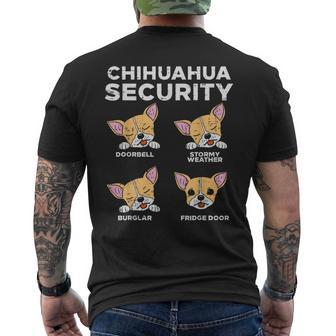 Chihuahua Security Chiwawa Pet Dog Lover Owner Men's T-shirt Back Print - Monsterry
