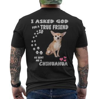 Chihuahua Techichi Dog Lovers Cute Chihuahua Mom Men's T-shirt Back Print | Mazezy