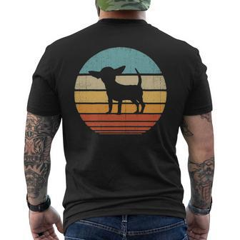 Chihuahua Vintage Silhouette 60S 70S Retro Dog Lover Men's T-shirt Back Print | Mazezy