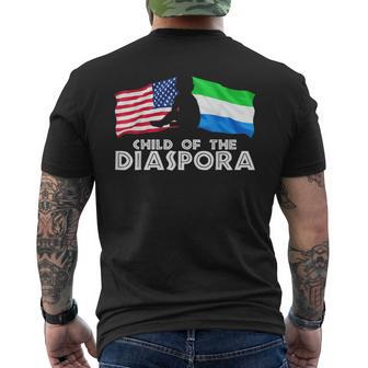 Child Of The Diaspora America Sierra Leone Ados Men's T-shirt Back Print - Monsterry CA
