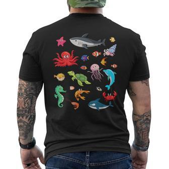 Children Children Sea Creatures Clown Fish Cute Men's T-shirt Back Print - Thegiftio UK