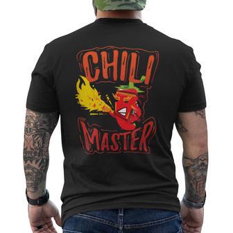 Chili Master Food Contest Cook Off Red Pepper Men's T-shirt Back Print - Monsterry DE