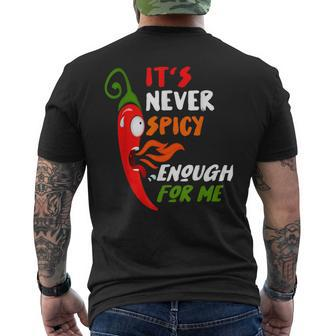 Chili Red Pepper For Hot Spicy Food & Sauce Lover Men's T-shirt Back Print - Monsterry DE