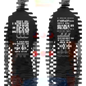 Chinese American Style Live In The Us Made In China Mens Back Print T-shirt - Thegiftio UK